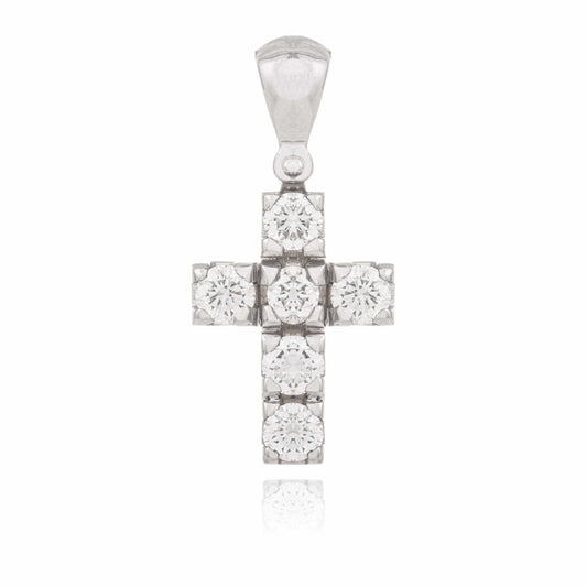White Gold Cross with Diamonds