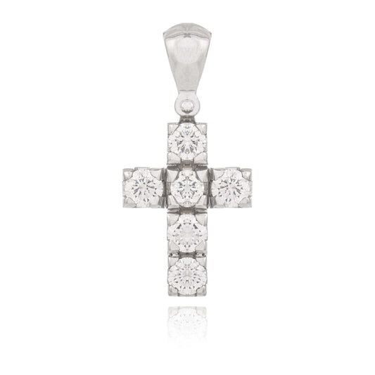 White Gold Cross with Diamonds