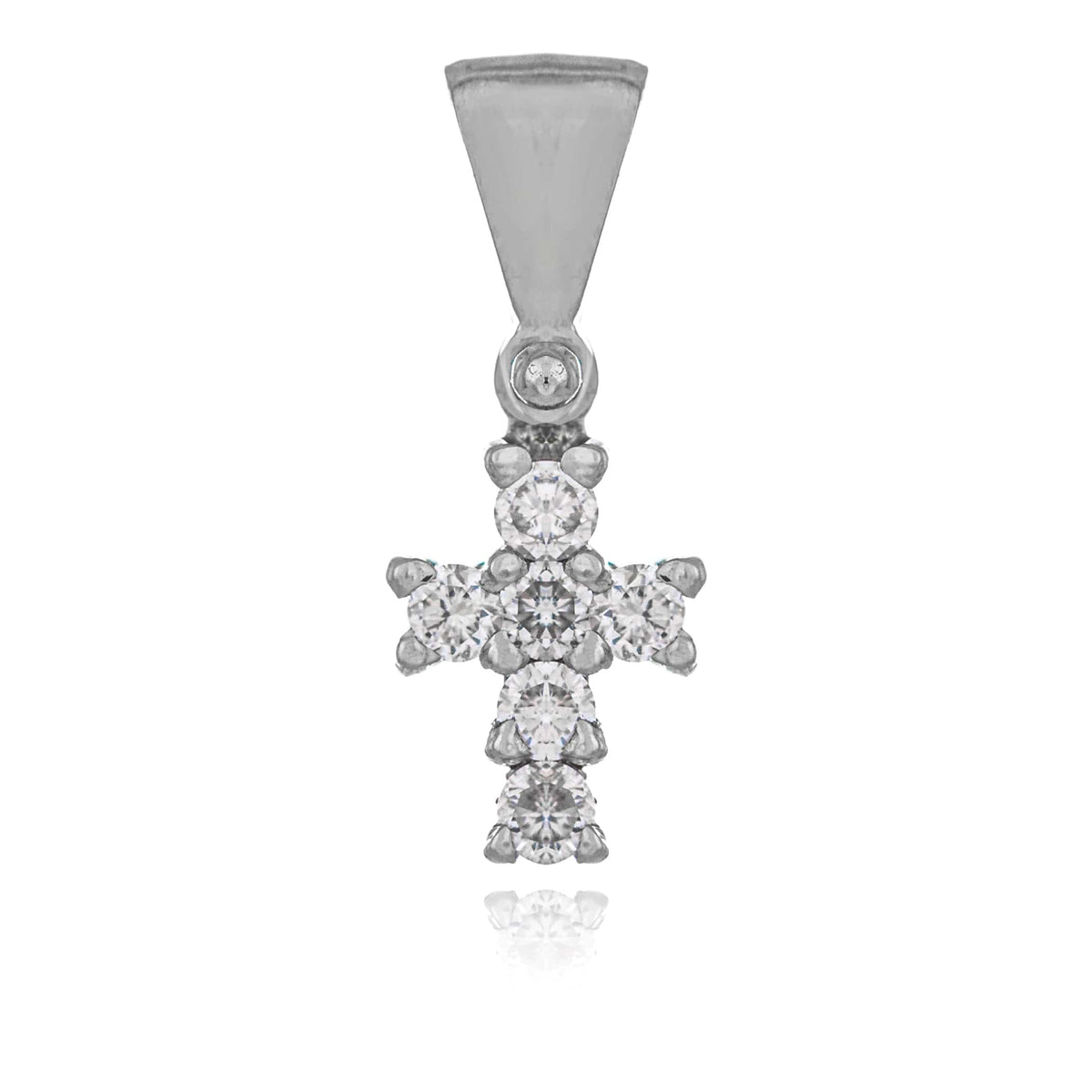 White Gold Cross with Diamonds