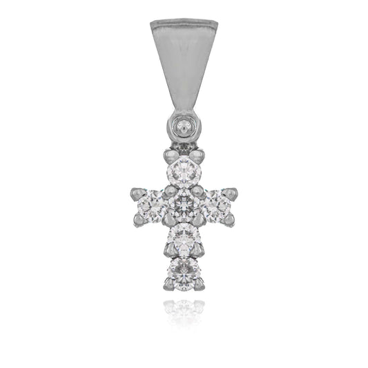 White Gold Cross with Diamonds