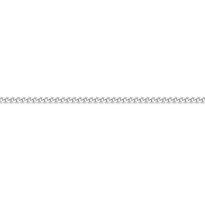 White Gold Curb Chain Necklace