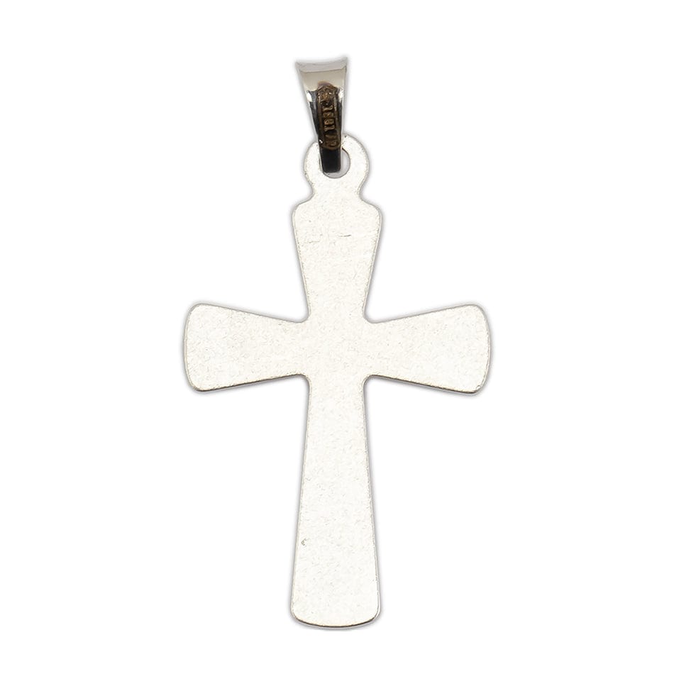 White Gold diamond-coated Plain Cross