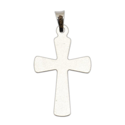 White Gold diamond-coated Plain Cross