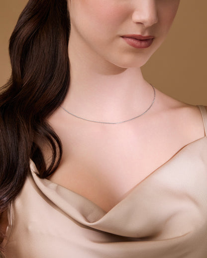 White Gold Korean Chain Necklace