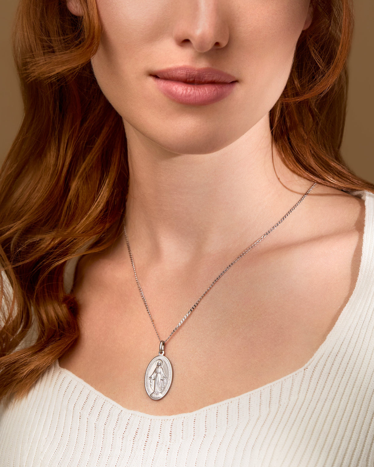 White Gold Miraculous Medal