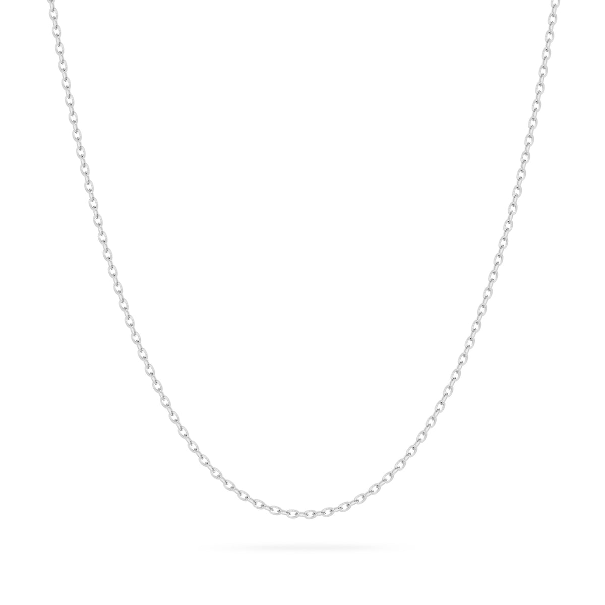 White Gold Rolo Chain Necklace