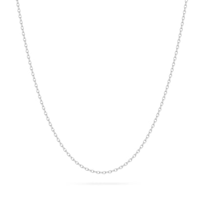 White Gold Rolo Chain Necklace