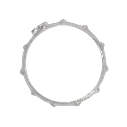 White Gold Rosary Ring