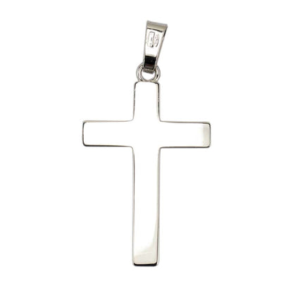 White Gold Satin Finish Cross without Body