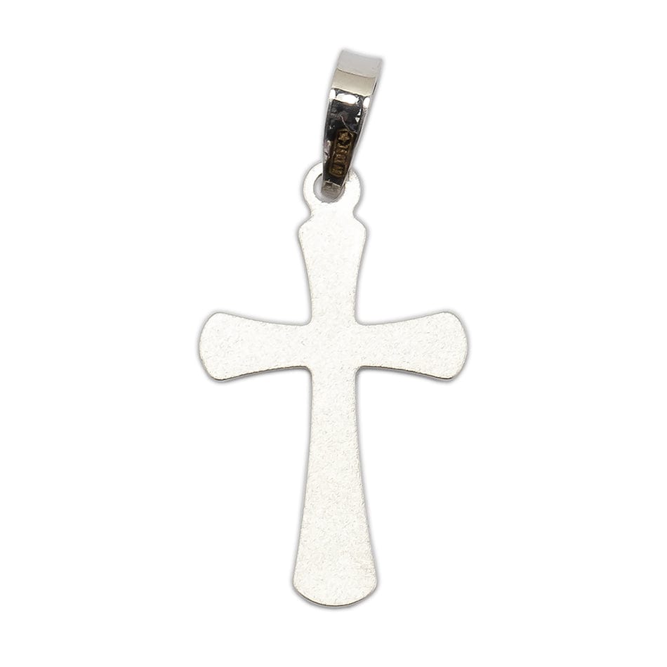 White Gold Shiny Cross without Body