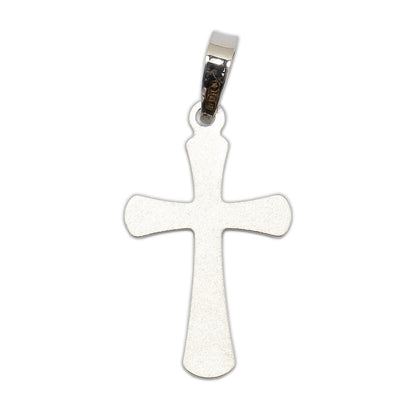 White Gold Shiny Cross without Body