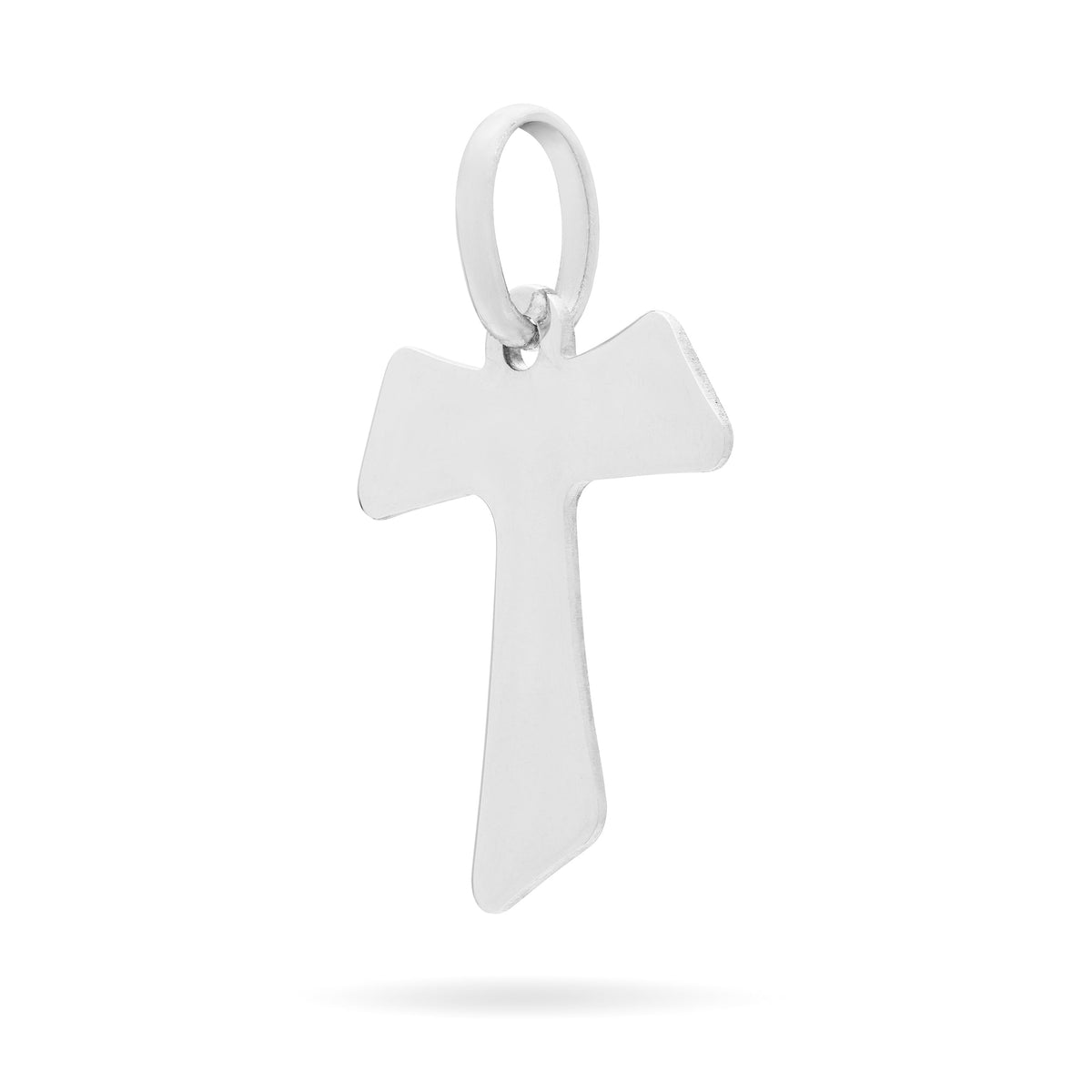 White Gold Tau Cross Pendant
