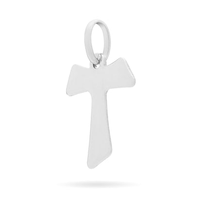 White Gold Tau Cross Pendant