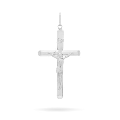 White Gold Truncated Crucifix Pendant