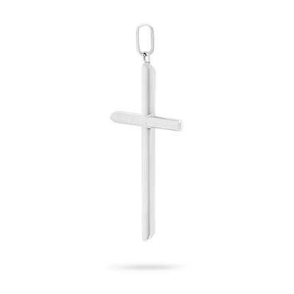 White Gold 'Tube' Cross without Body