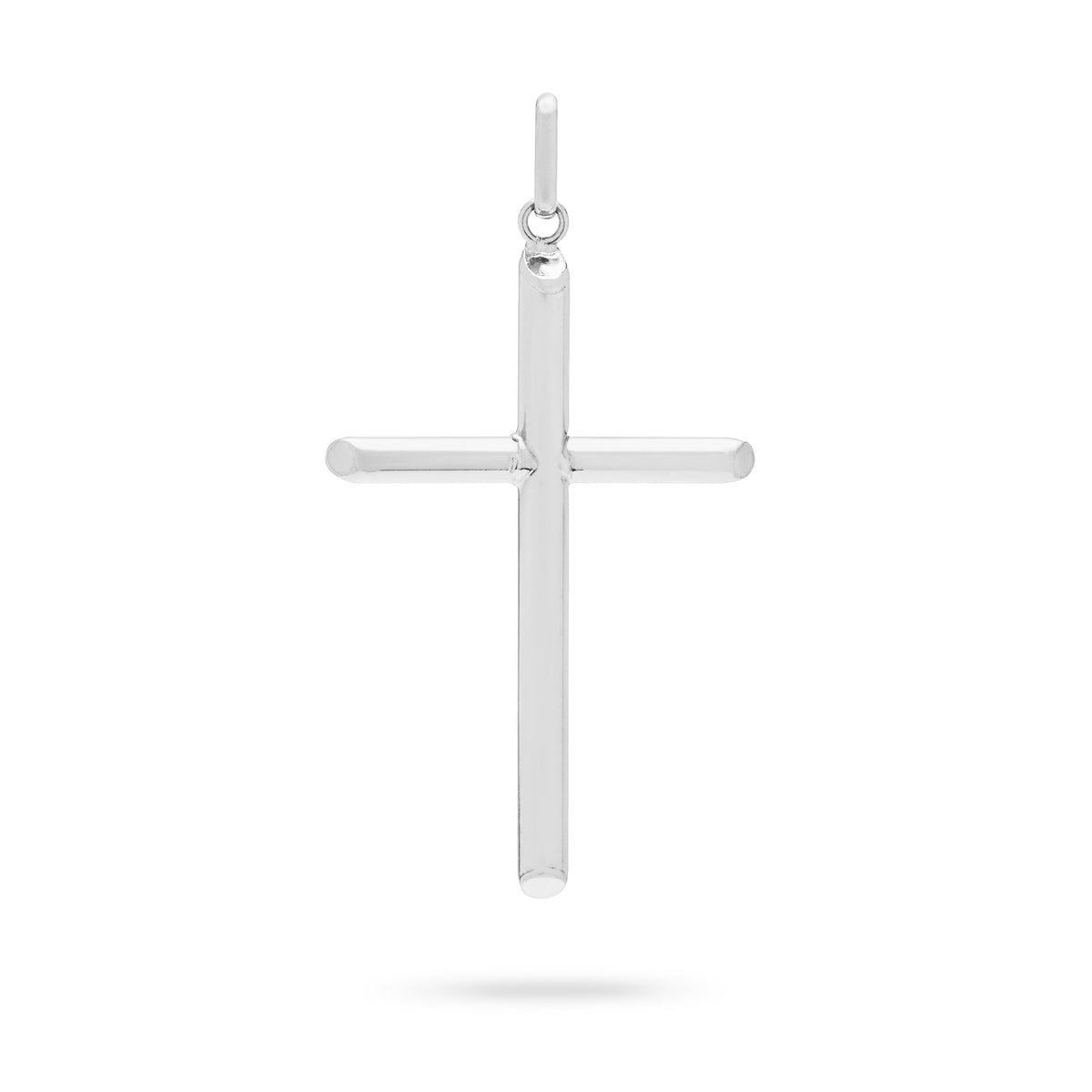 White Gold 'Tube' Cross without Body
