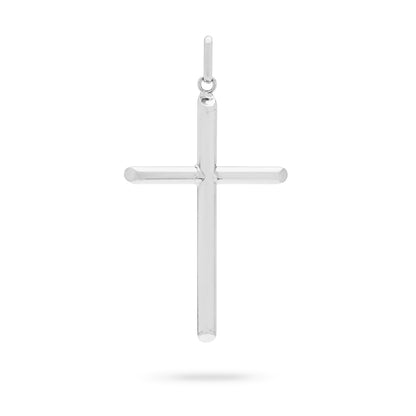 White Gold 'Tube' Cross without Body