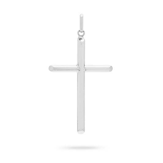 White Gold 'Tube' Cross without Body