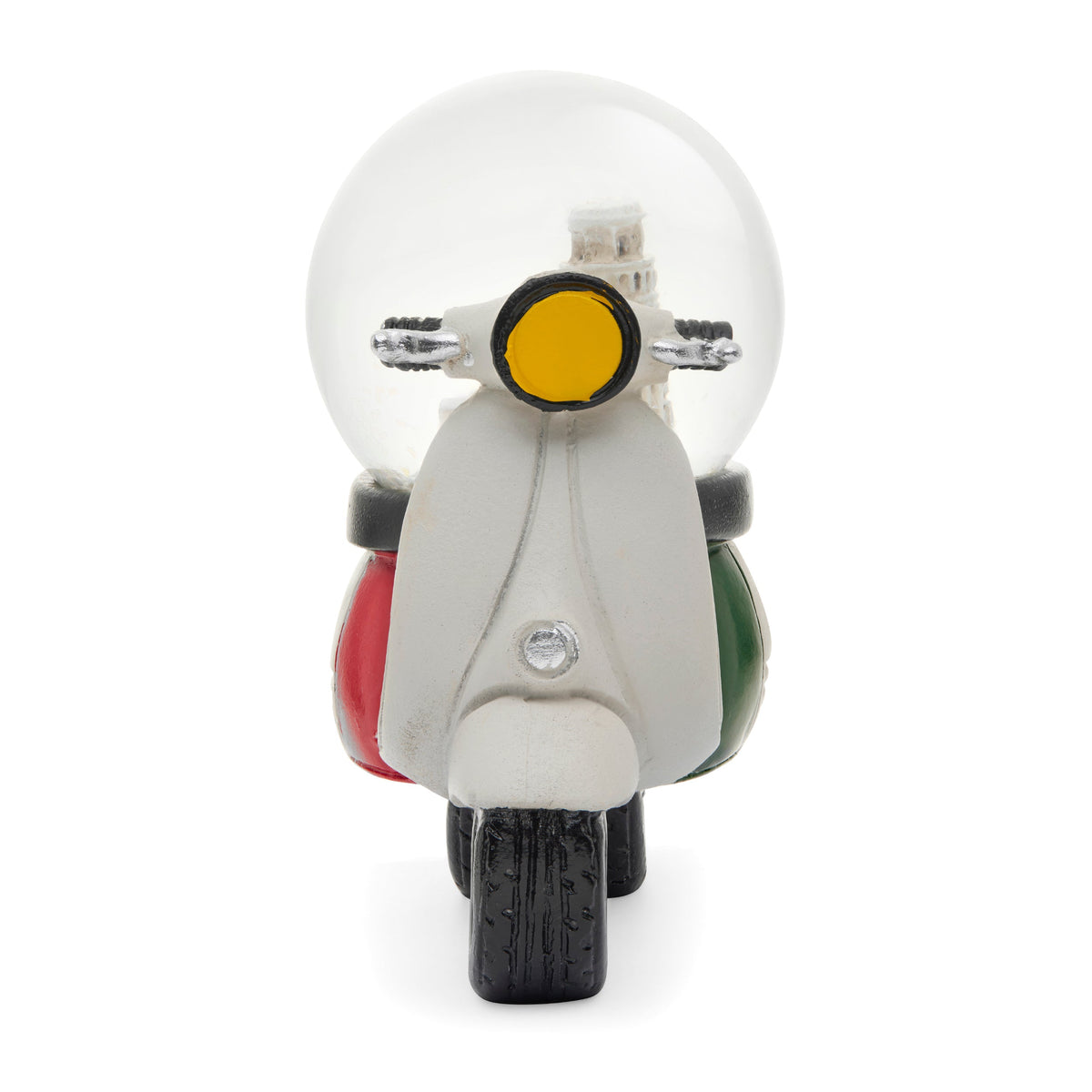 White Resin Vespa with Snow Globe