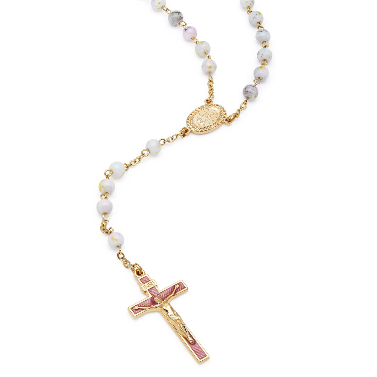 White Variegated Rosary of Our Lady of the Miraculous Medal