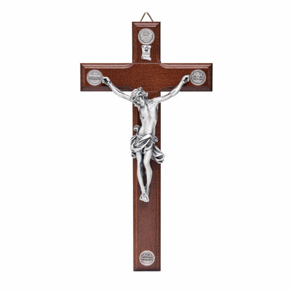 Wooden Crucifix With the Four Roman Basilicas Medals