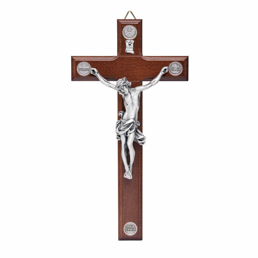Wooden Crucifix With the Four Roman Basilicas Medals