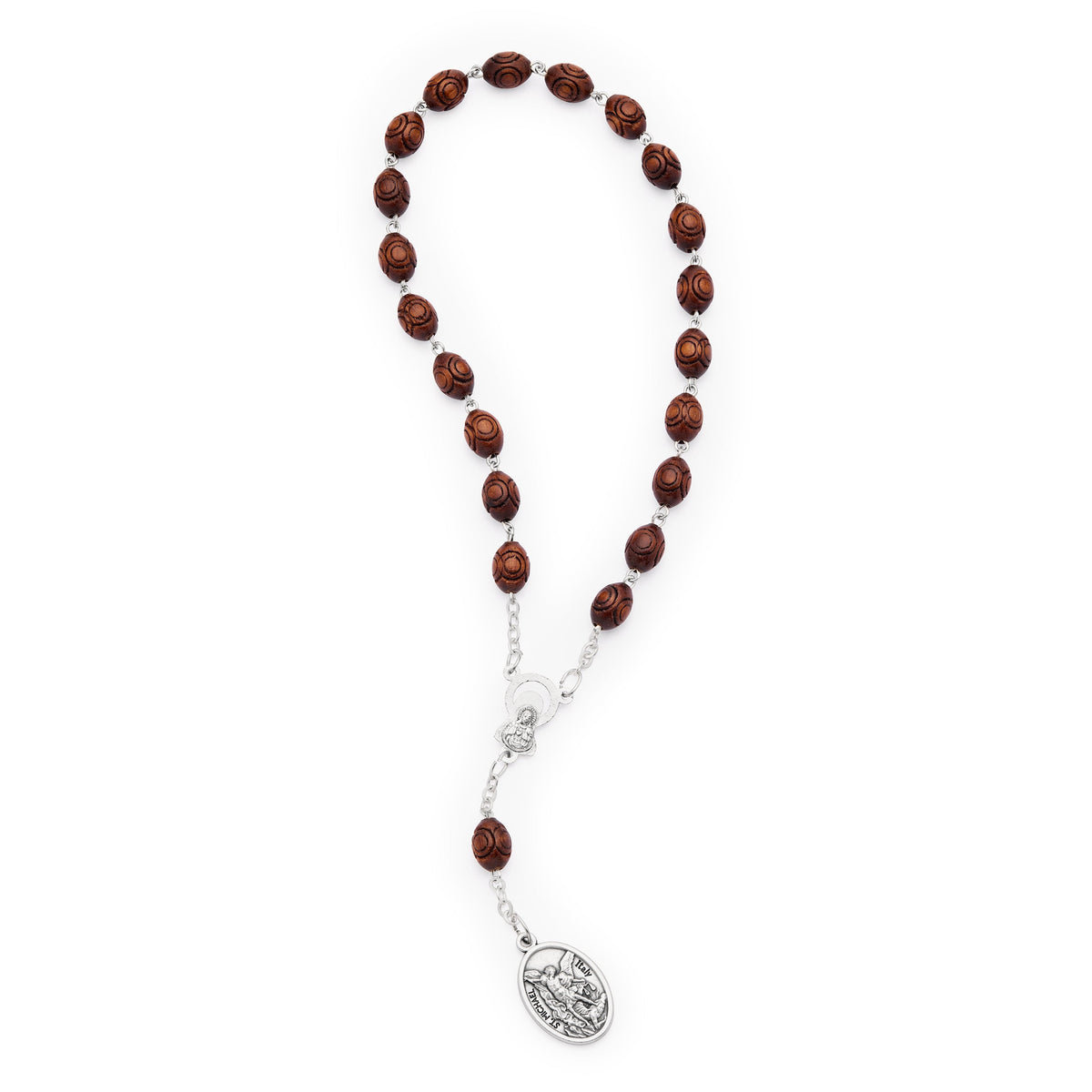 Saint Michael Wooden Devotional Rosary