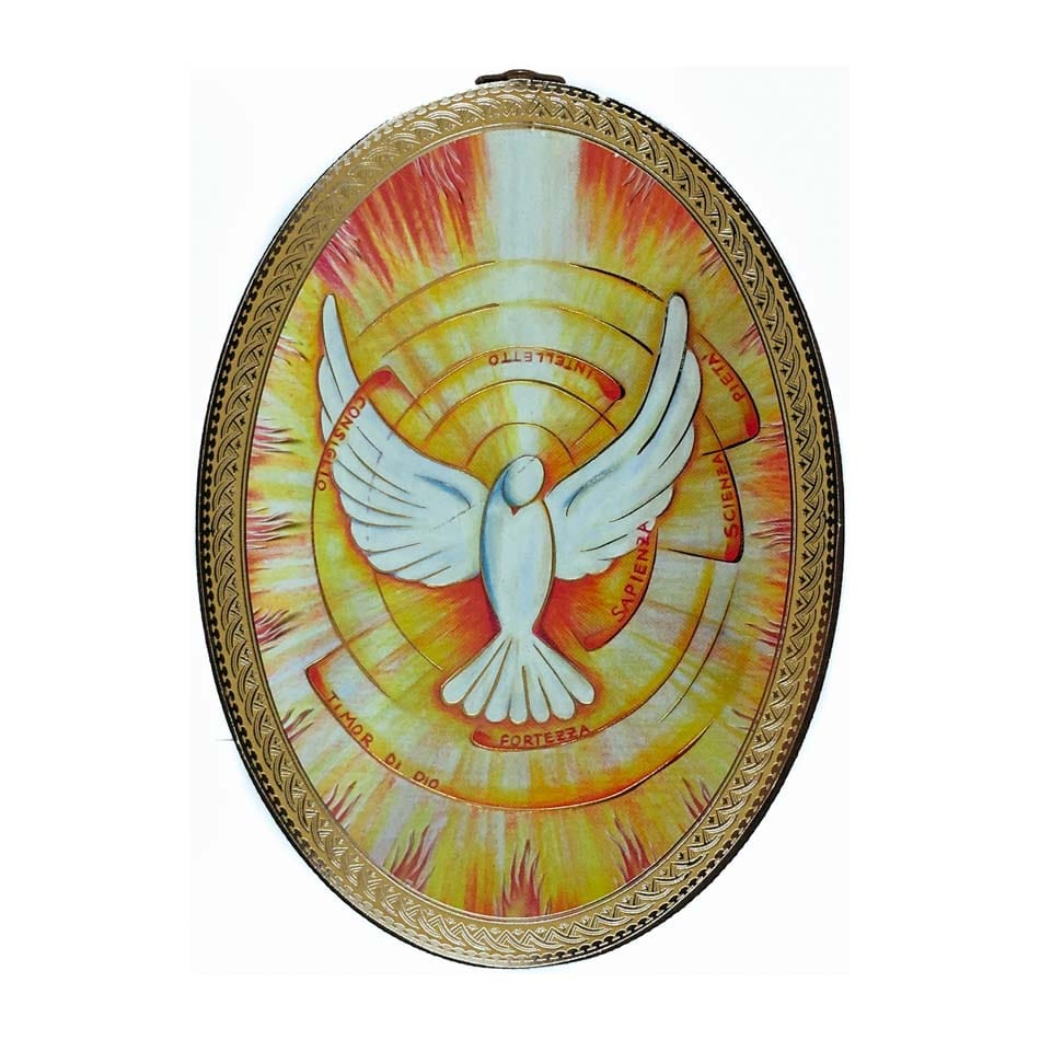 Oval Wooden Icon of the Holy Spirit