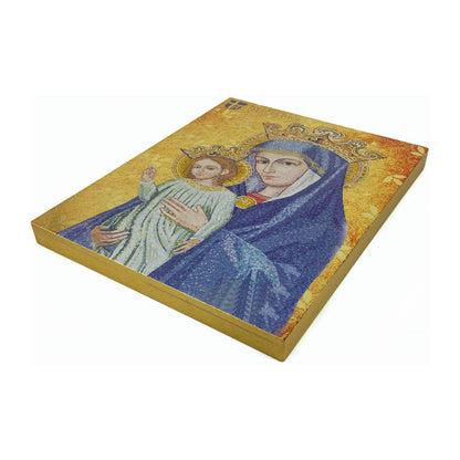 Wooden Icon with Gold Foil of Mater Ecclesiae