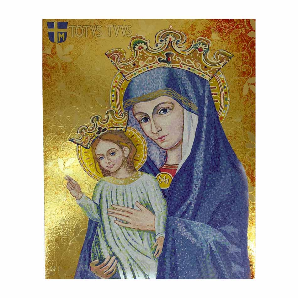 Wooden Icon with Gold Foil of Mater Ecclesiae