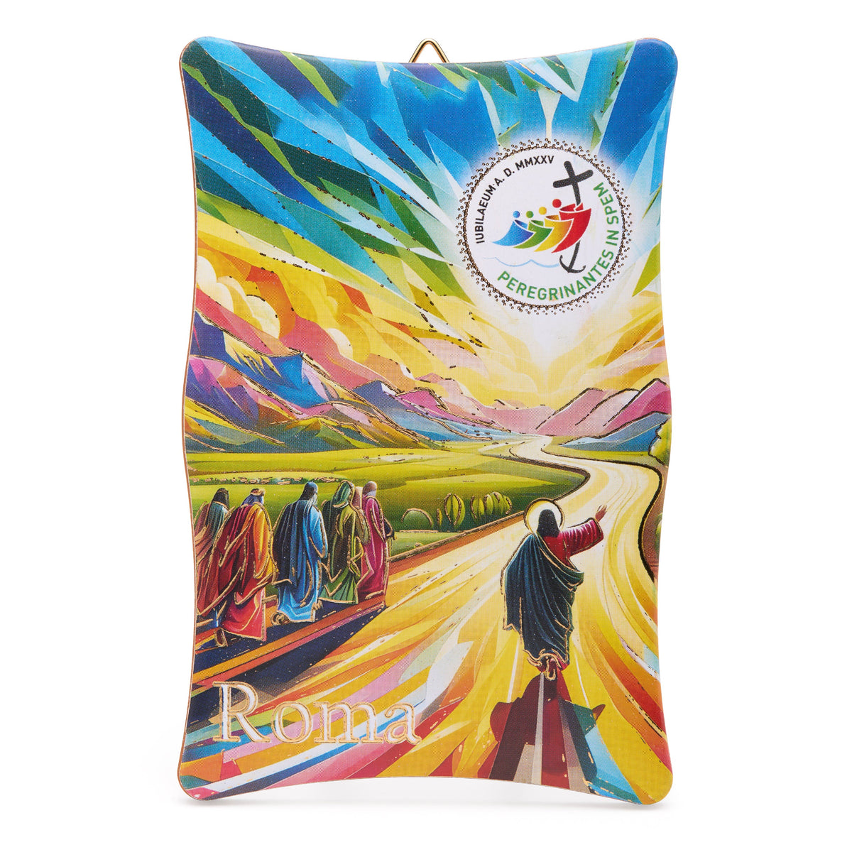 Wooden Jubilee 2025 Panel with Pilgrims
