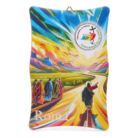 Wooden Jubilee 2025 Panel with Pilgrims