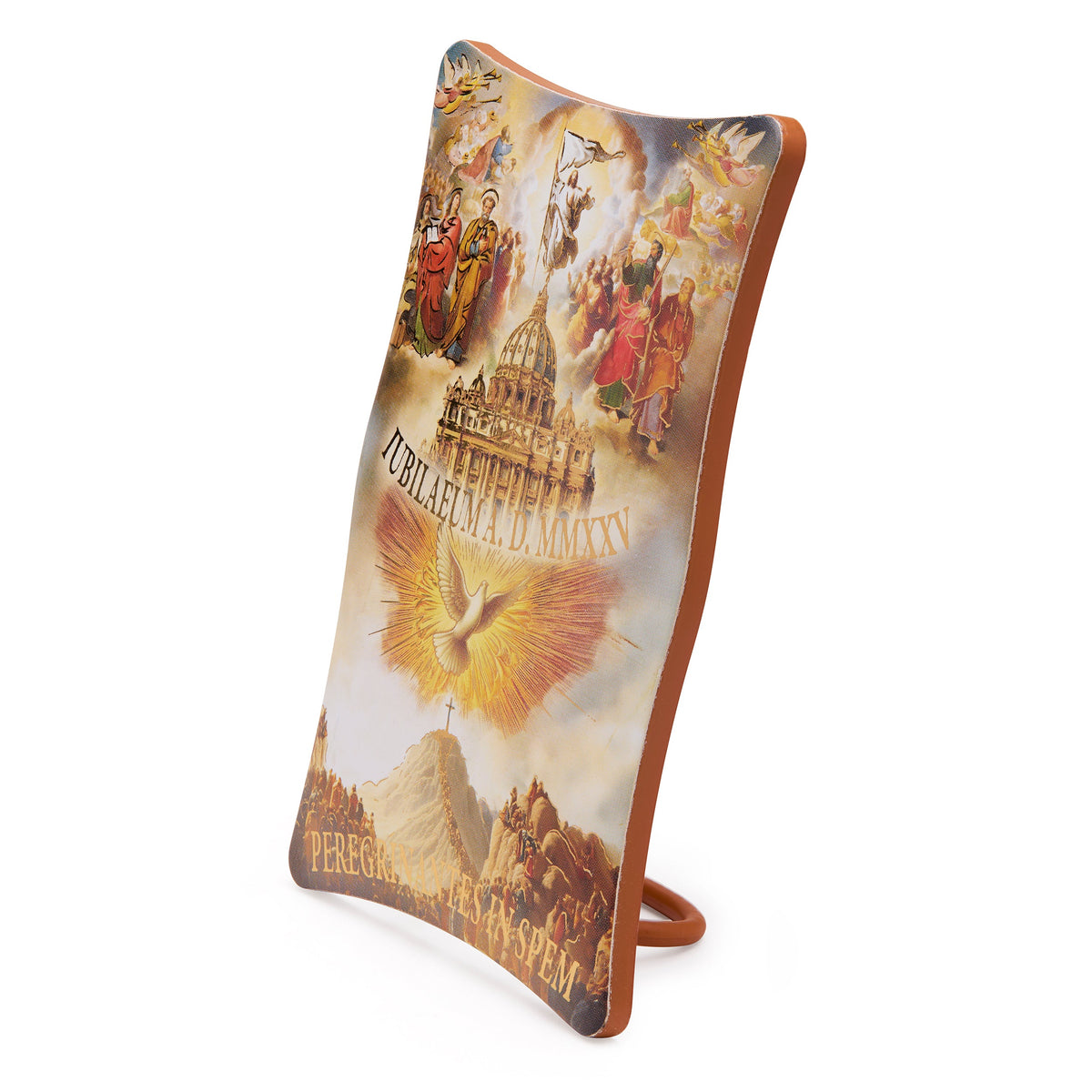 Wooden Jubilee 2025 Panel with St. Peter's Basilica and the Holy Spirit