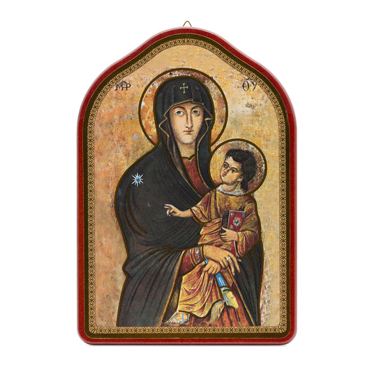 Wooden Painting With Red Frame of Salus Populi Romani