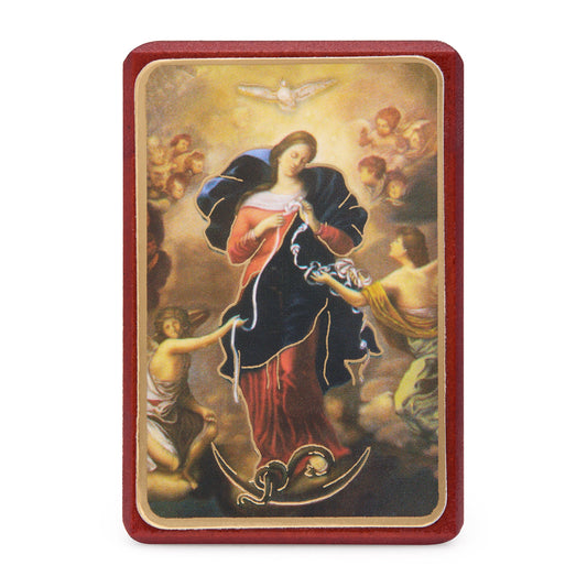 Wooden Picture of Mary Untier of Knots