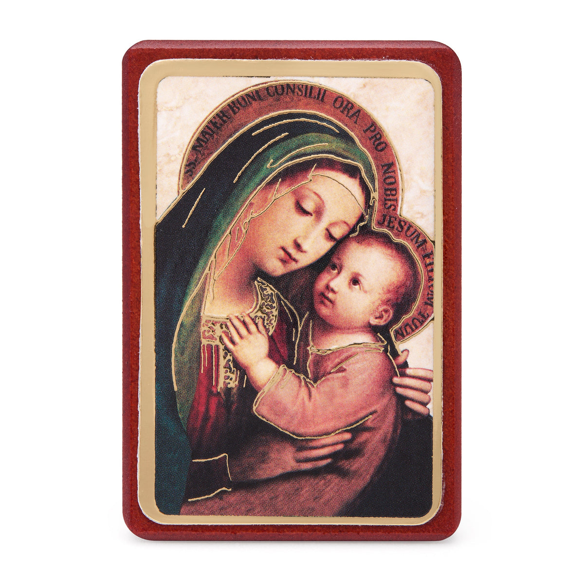 Wooden Picture of Our Lady of Good Counsel
