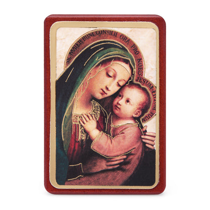 Wooden Picture of Our Lady of Good Counsel