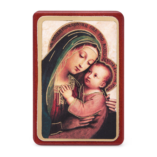 Wooden Picture of Our Lady of Good Counsel
