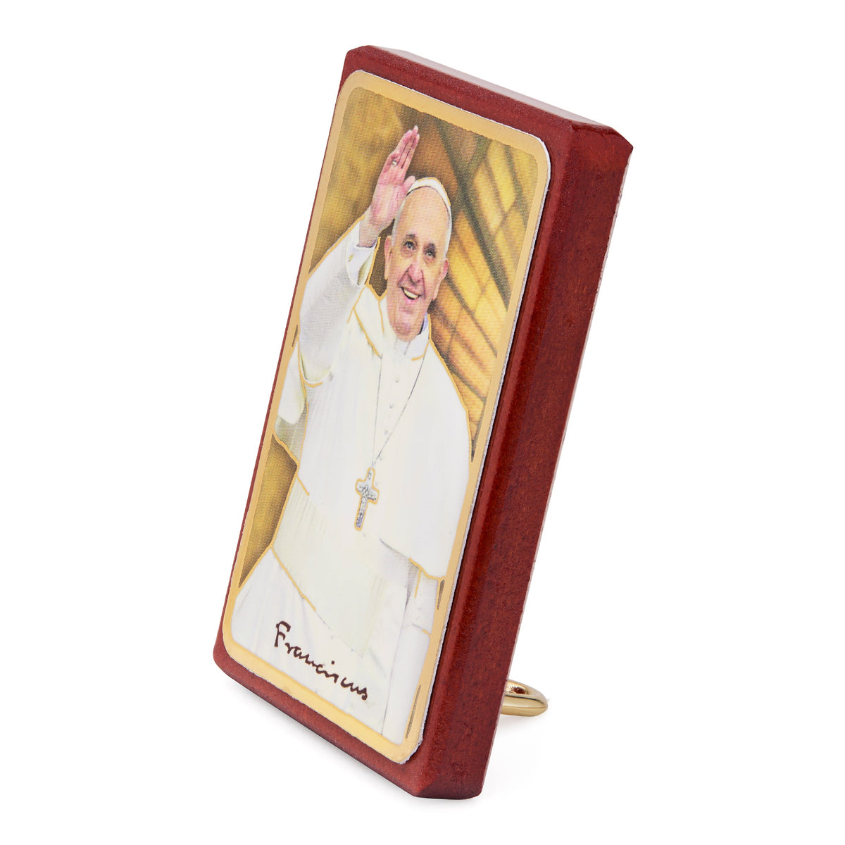 Wooden Picture of Pope Francis