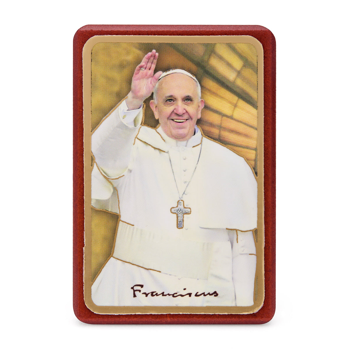 Wooden Picture of Pope Francis