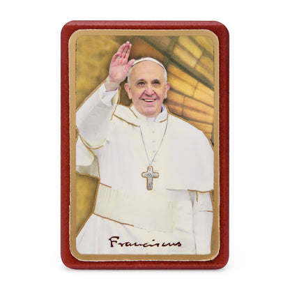 Wooden Picture of Pope Francis