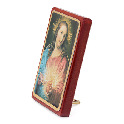 Wooden Picture of Sacred Heart of Jesus