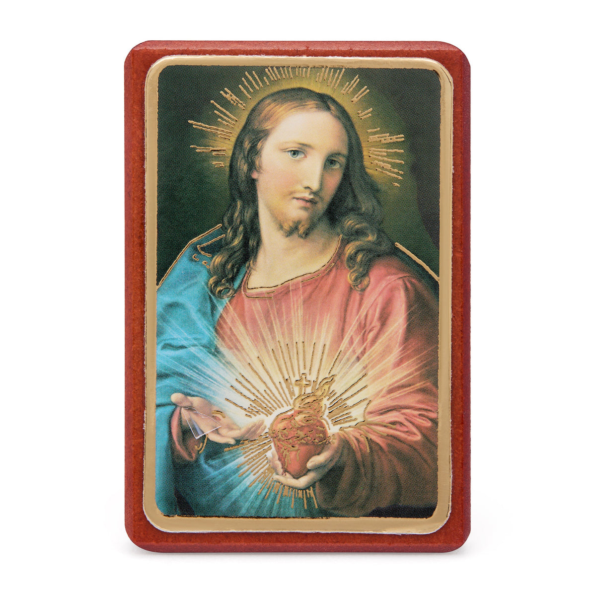 Wooden Picture of Sacred Heart of Jesus