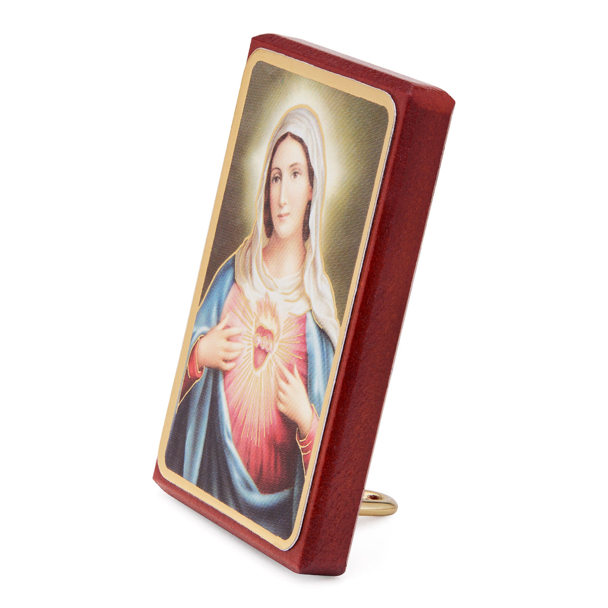 Wooden Picture of the Immaculate Heart of Mary