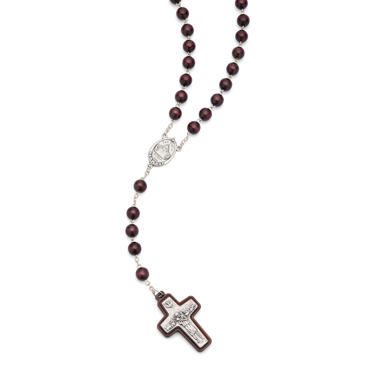 Wooden Rosary with Pope Francis