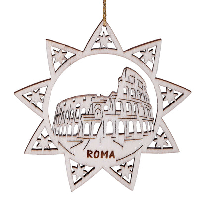 Wooden Star With Colosseum