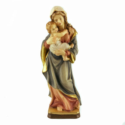 Wooden Statue of Mother Mary with Child