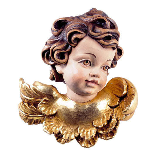 Wooden statue of Angel head