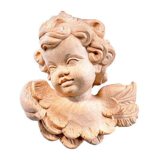Wooden statue of Angel head pine