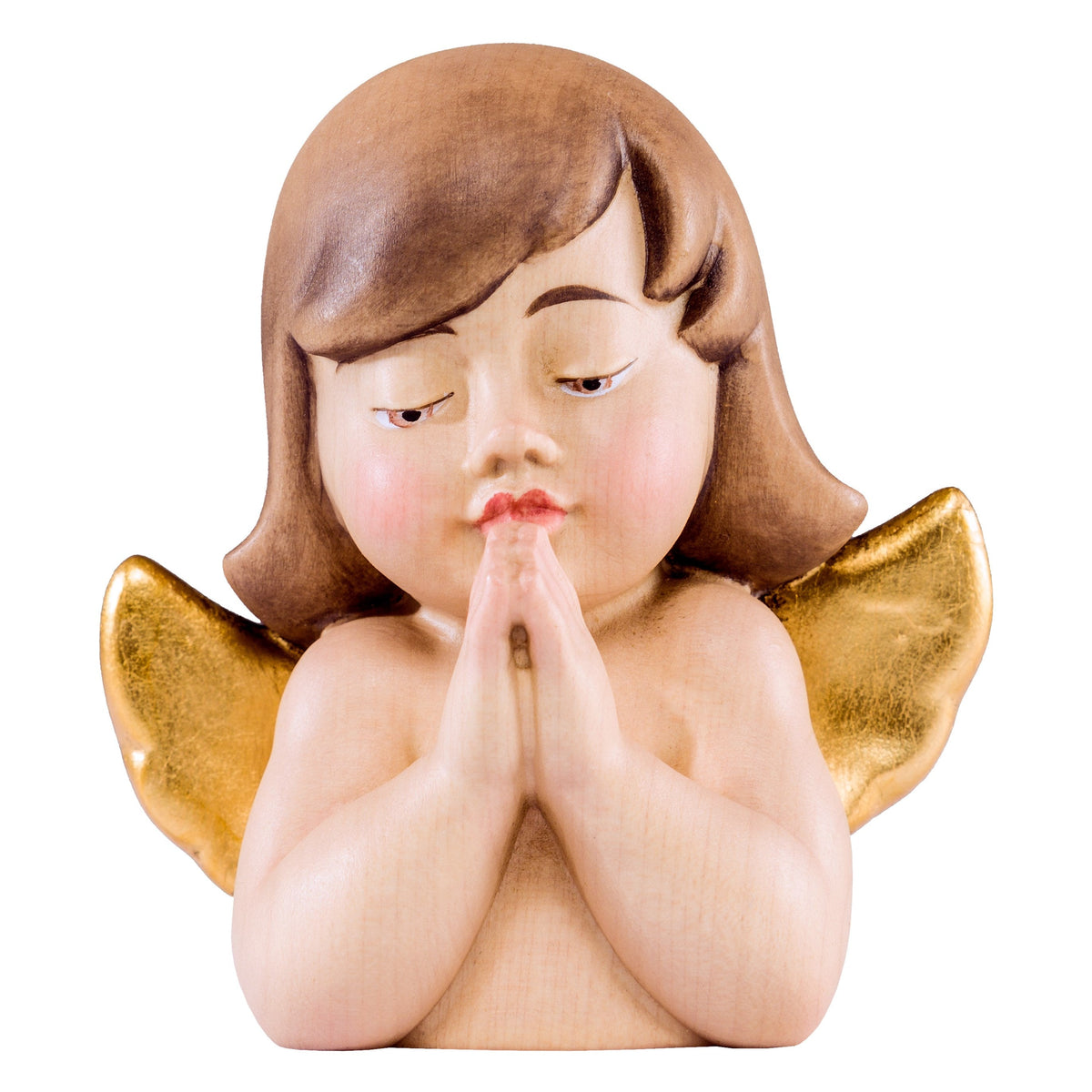 Wooden statue of Deco angel praying